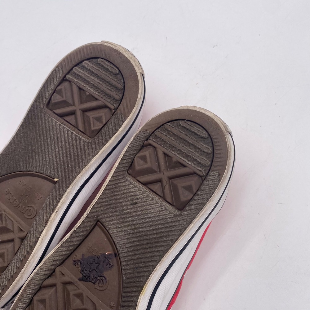 Converse Chuck Taylor All Star Low Top Sneakers Mens 6.5 Womens 8.5 Red Canvas - Picture 12 of 13
